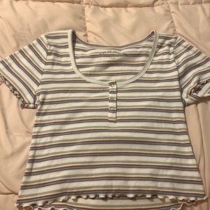 aeropostale shrunken tee (striped)